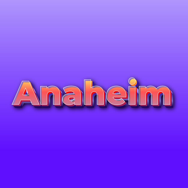 AnaheimText effect JPG gradient purple background card photo