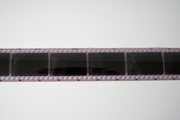 Photo analog camera film on a white background