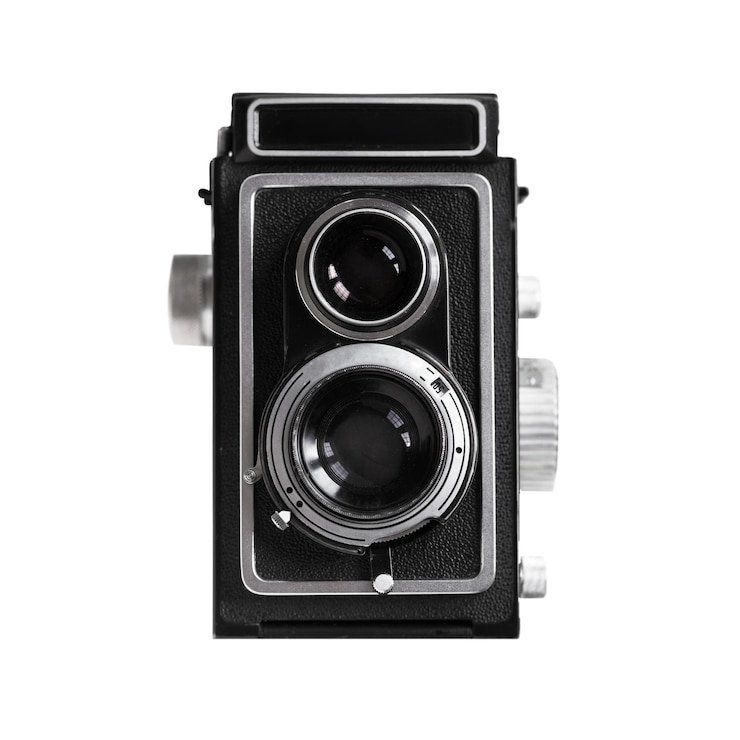 Foto analoog filmcamera png sticker geïsoleerde afbeelding doorzichtige achtergrond