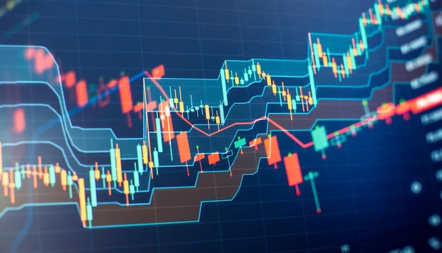 Analysis business accounting on info sheets businessman hand
working on analyzing investment charts for gold market forex market
and trading market