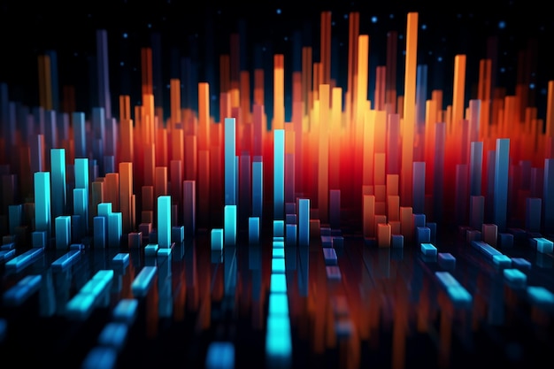 Analytic color bar chart pattern