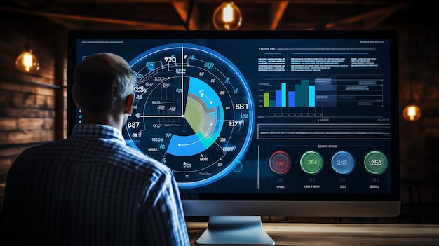 Analytics dashboard of Key Performance Indicator KPIgenerative AI