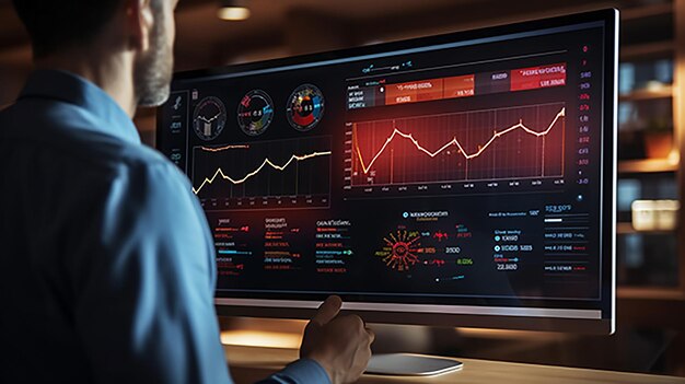 Analytics dashboard of Key Performance Indicator KPIgenerative AI