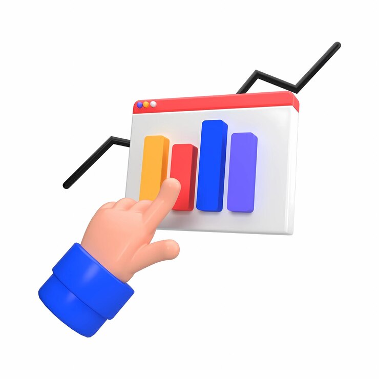 Photo analyzing business growth chart