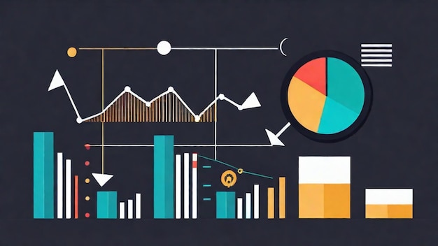 Photo analyzing data for growth and success