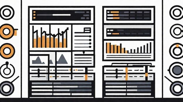 Photo analyzing data with graphs