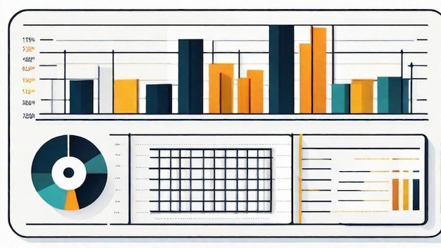 Photo analyzing data with informative dashboards