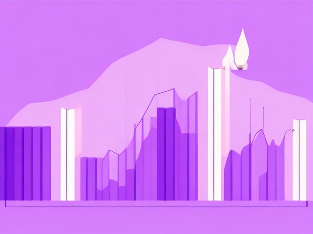 Photo analyzing financial trends candlestick chart of stock market business