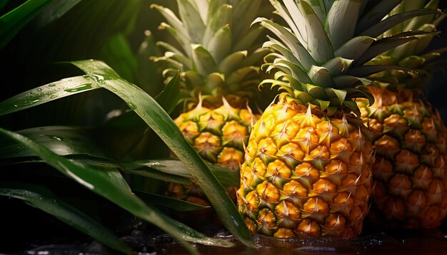ananas close-up fotografie van wereldklasse topverlichting ray tracing full frame fotografie bes