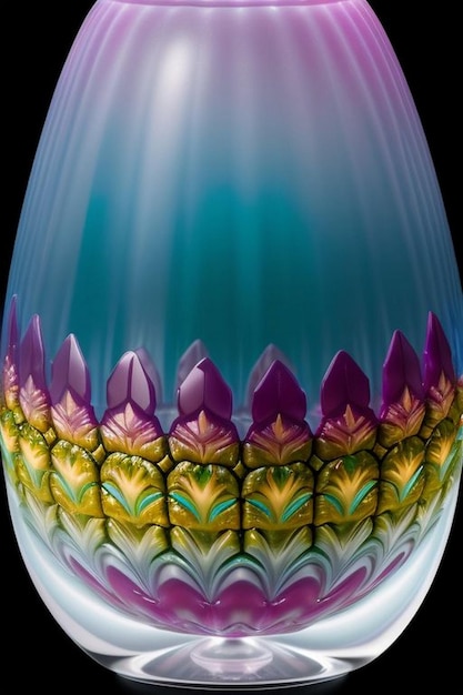 Foto ananas close-up levendige kleuren op de achtergrond