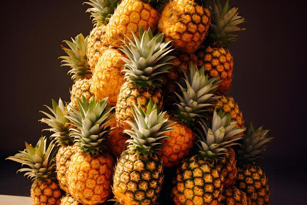 Photo ananas comosus pineapple vector fresh pineapple fruit fruit pineapple