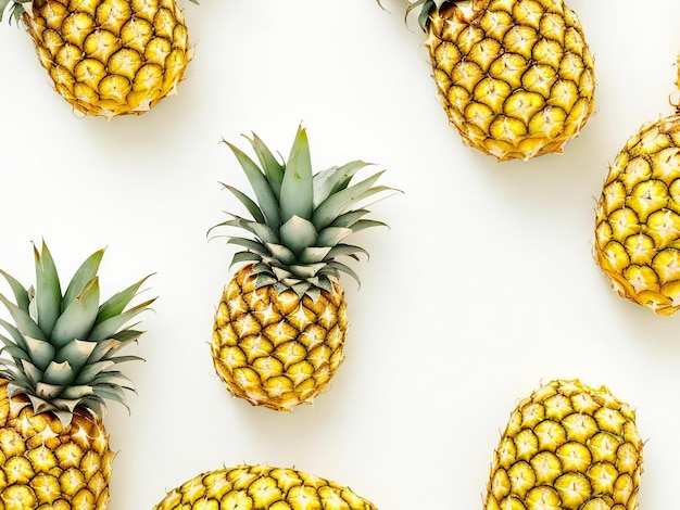 Ananas geïsoleerd op een witte achtergrond ai gegenereerd