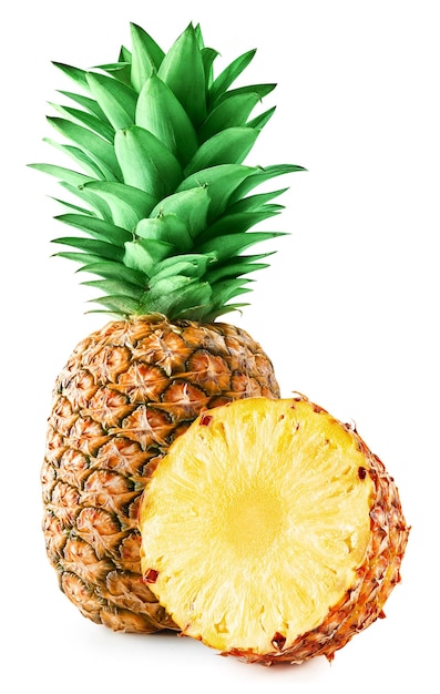 Ananas geïsoleerd op wit uitknippad