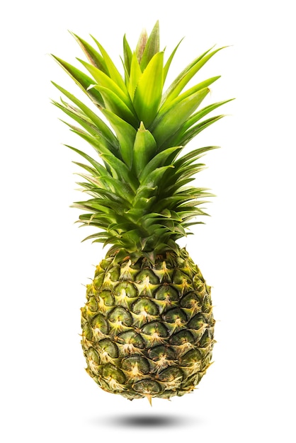 Ananas gewas geïsoleerd op een witte achtergrond met uitknippad