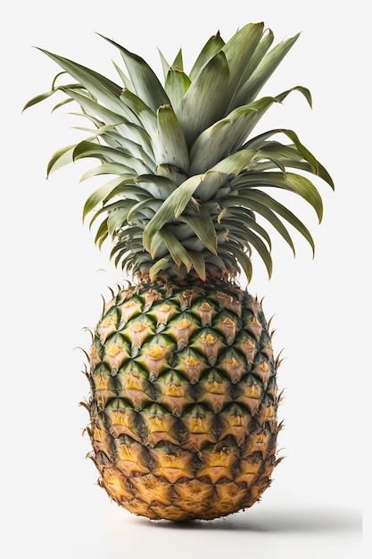 Ananas isoleren op witte achtergrond Generatieve AI