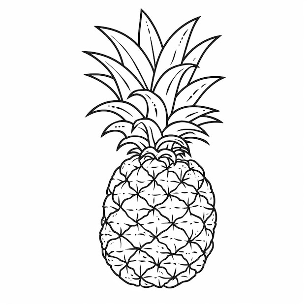 Foto ananas kleurpagina