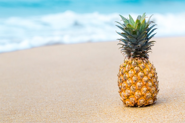 Ananas op de achtergrond van de Oceaan