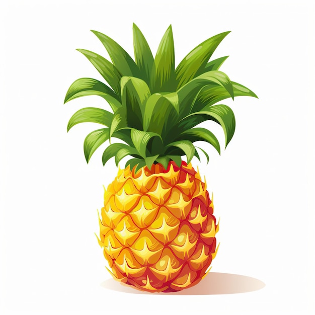 ananas png in illustratiestijl