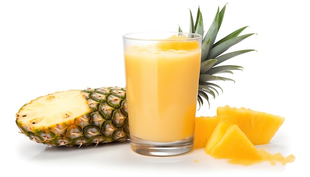 Ananas sap geïsoleerd op witte achtergrond