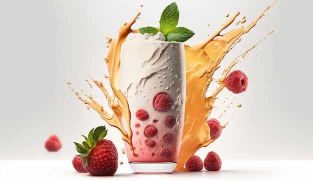 Ananas Smoothie product geschoten met Generative AI