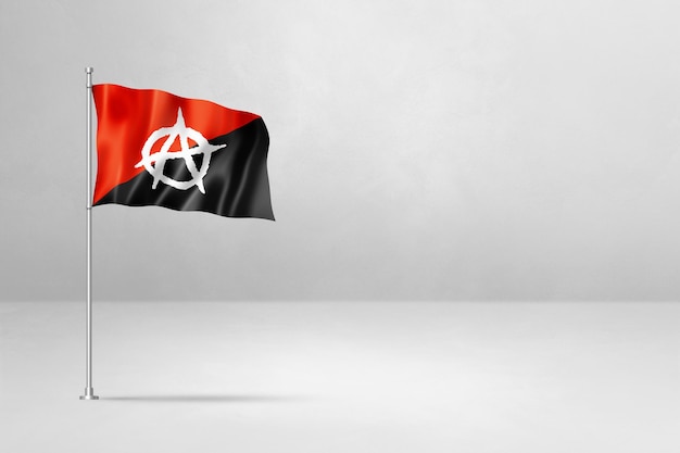 Anarchy flag isolated on white