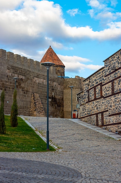 Anatolian stone houses. Erzurum stone houses. Historic stone houses. Anatolian architectural buildin