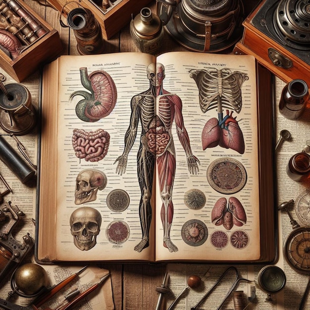 anatomie papier oude vintage