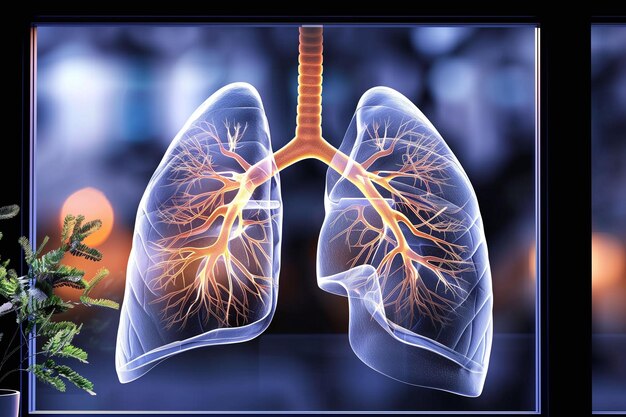 Anatomisch correcte visualisatie van menselijke longen