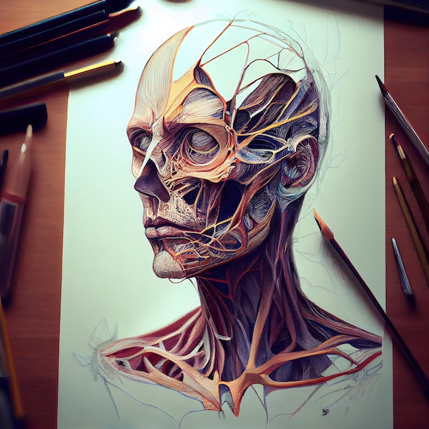 Anatomy of human body Human anatomy 3D rendering