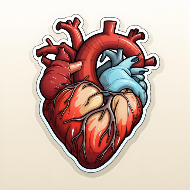 Photo anatomy illustrations of heart organ