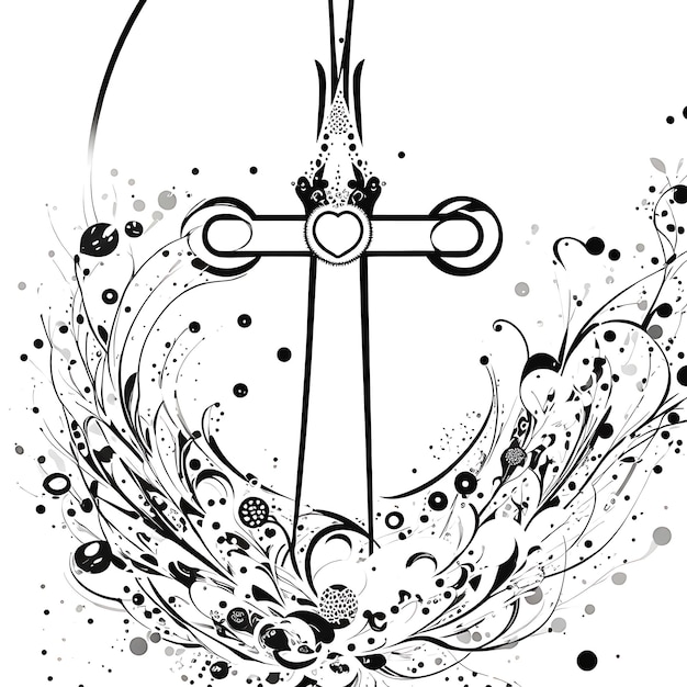 Anchor design tattoo vector art