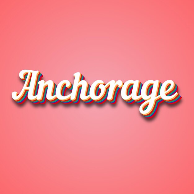 Foto anchorage text effect foto afbeelding cool