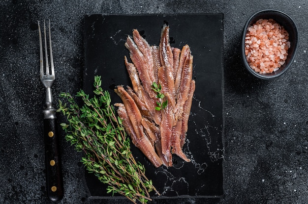 Anchovies fish fillet in Olive Oil