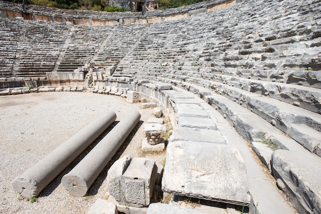 Ancient amphitheater in Myra, Turkey