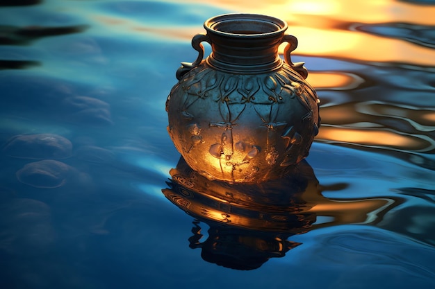 Ancient amphora under the water wallpaper