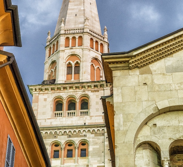 Ancient architecture of Modena, Italy.