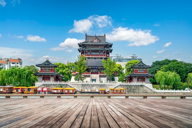 Ancient architecture of Nanshan temple in Taizhou China