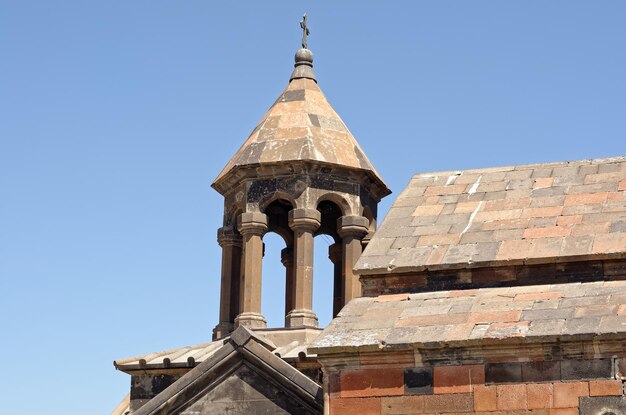 Foto l'antico monastero armeno di khor virap situato ai piedi del biblico monte ararat