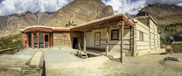 Ancient Baltit fort in autumn season. Karimabad, Hunza valley, Pakistan.