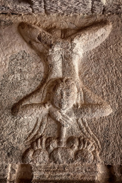 Ancient basrelief in Hampi