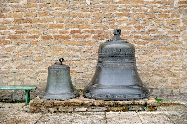 Ancient bells in the courtyard of the Narva fortress