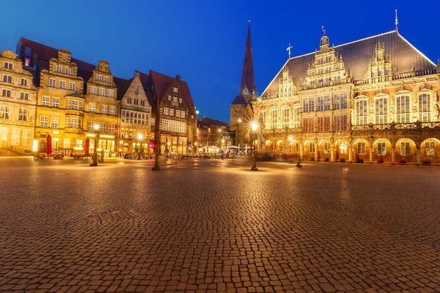 Piazza del mercato antico di brema a brema, germania