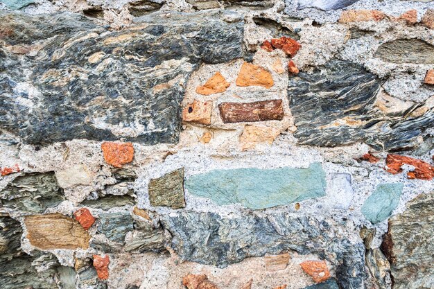 Ancient brick wall of an antique building. vintage brick
background