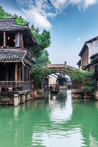 Ancient building houses in Wuzhen China