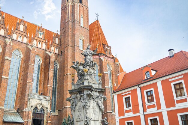 Ancient buildings on ostrow tumski at daytime in wroclaw