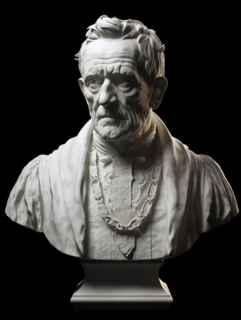 An ancient Bust made from white marble