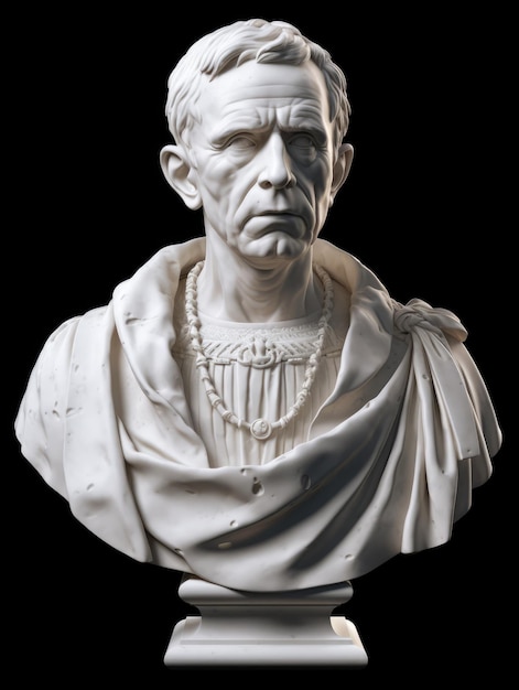 An ancient Bust made from white marble