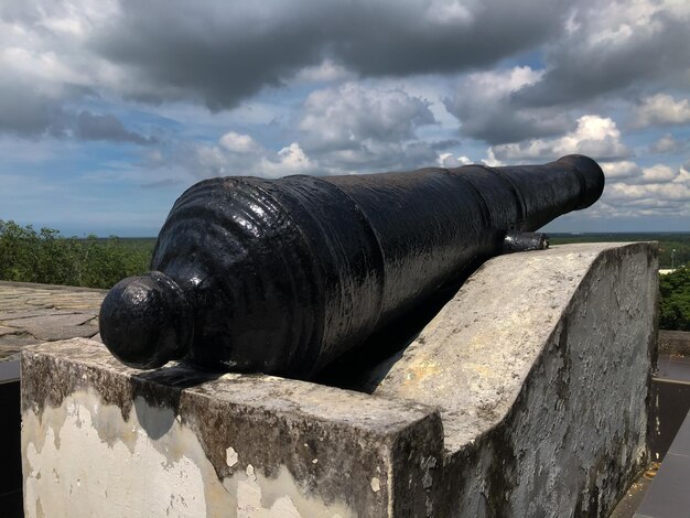 Ancient cannon artillery at the historical site