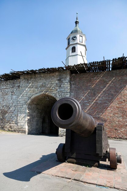 An ancient cannon on the territory of the Belgrade Fortress