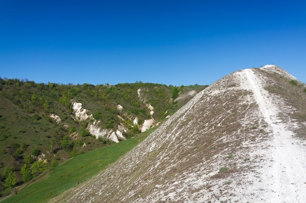 ロシア中部の古代チョーク山